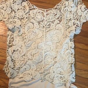 HeartSoul women’s crocheted open work sweater